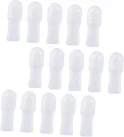 Vaguelly 15Pcs Refillable Roller Bottles Durable Plastic Containers for Homemade Deodorants and Essential Oils Smooth Application Portable Design for Travel and Holistic