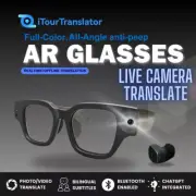 iTour Translator Wireless AR Glasses All-in-One Full Color with Bluetooth Ring
