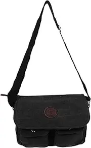 [CALLARON] 1Pc Retro Canvas Shoulder Pouch for Men Stylish Crossbody Bag with Strap Durable Travel and Everyday Use for Organizing Essentials
