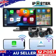 1080P Monitor ios CarPlay Android Auto 10.26" DVR Record Dash Cam WiFi For Truck