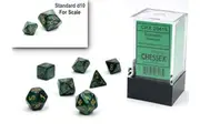 Chessex: Scarab Mini-Polyhedral Dice Set - Jade/Gold