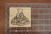 NEW DARCIE'S Peppermint Candies Teddy Bear Mints Rubber Stamp Wood P 2251 B
