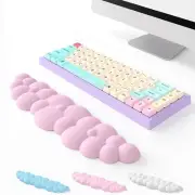 White Cloud Wrist Rest with PU Leather Memory Foam Cute Keyboard Rest