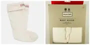 Hunter 1061 Tall Unisex Cream Long Boot Socks Size Large (8-10 W / 7-9 M)