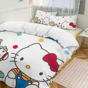 v839 Hello Kitty 3-Piece Twin Bed Set - Includes 1 Single Comforter And 2 Pillowcases Bedding - Fade Resistant Microfiber - Hello Kitty io839