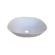 360*360*120mm Poseidon STB3636 Matt White Ceramic Oval Above Counter Basin