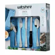 Wiltshire Baguette 50pc Cutlery Set 50 Piece With Steak Knives