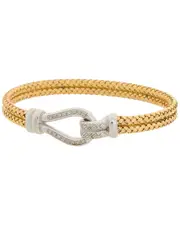 Meshmerise 18K Rose Gold Vermeil 0.1 ct. tw. Diamond Mesh Bangle