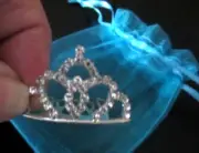 NEW Mini Girls Crystal Princess Tiara Hair Comb Silver