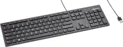 Wired Keyboard, Full-Size QWERTY, Black