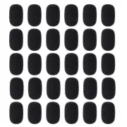 30 Pcs Mini Foam Microphone windscreen, 17x27mm Black Mic Cover
