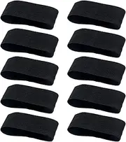 [Runmeihe] 10 PCS Black Armbands for Football, Mourning, Sports Exercise - Elastic With Loop Closure for Running, Respect, Funeral