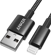 Anker Premium Double-Braided Nylon Lightning Cable, Apple MFi Certified for iPhone Chargers, iPhone X/8/8 Plus/7/7 Plus/6/6 Plus/5s, iPad Pro Air 2, and More (0.9m, 1 Pack, Black)