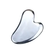 MissLady - Scraping Board Gua Sha Massage Tool (Heart-shaped) - 1pc - Metallic