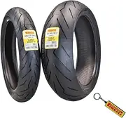 Pirelli Diablo Rosso III Front & Rear Street Sport Motorcycle Tires Rosso Three Rosso 3 (120/70ZR17 180/55ZR17)