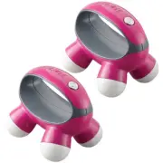 2x Portable Electric Hand Held HoMedics QuaD Vibration Massager Body Back - Pink