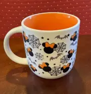 NEW Disney Minnie Mouse Silhouettes Spider Webs Bats 16oz Halloween Ceramic Mug