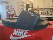 NIKE OFF COURT SLIDE PHILADELPHIA EAGLES SANDALS BLACK-TEAL SZ 9 GO BIRDS