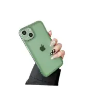 Case for 6.1 inch,Clear Soft Silicone Bumper Protective Retro iPhone 15 Green