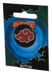 Naruto Shippuden Akatsuki Symbol Red Cloud Black Anime Button GE-438059