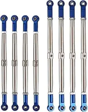 MANGRY 8pcs Push Rod Pushrod Link Rod Links Turnbuckle 5319X 5338R 1/10 Fit for Traxxas Summit Revo E-Revo 2.0 RC Car Upgrade Parts