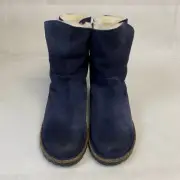 Birkenstock New w/ Box Uppsala Shearling Navy Suede Leather Regular Select Size