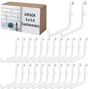 [GlikCeil] 24 Pcs Pegboard Hooks Compatible with IKEA Skadis Pegboard, Long L Shape Hooks Pegboard Accessories for Home Office Storage Tool, Display Keyboards(White)