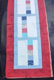 Quilt top Table Runner or a Bed Runner. Ready for you to Quilt Cotton 20 x 104"