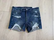 NEW! American Eagle MIDI Next Level Stretch ~ Distressed Shorts ~ Low Rise sz 2