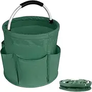 Versatile and reusable folding basket with handle, outdoor storage bag, portable picnic basket, beach basket, foldable home bathroom storage bath toiletries bag, foldable home shopping basket