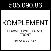 IKEA KOMPLEMENT Drawer With Glass Front Beige 19 5/8x22 7/8" 505.090.86