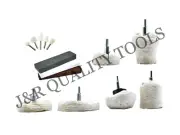 14 Piece ALUMINUM BUFFING POLISHING KIT Buffer Polisher Auto & Motorcycle Detail