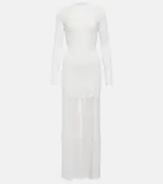 [Khaite] Khaite Cedar fringed maxi dress AU 14 white