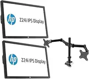 2 Units HP Z24i Monitors with DP Port (Renewed) and iDeerLife LS2 Arm