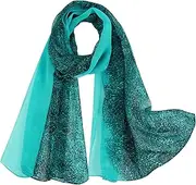 [E-Clover] Women Soft Floral Print Shawl Chiffon Sheer Scarf