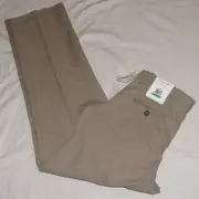 NWT Calvin Klein Boys Pants Taupe Sz 16 The Morgan Straight Leg Flat Front