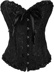 [XDGBGFN] Women's Corset Tummy Control Full Breast Satin Top Corset Corset with Shaper Corset