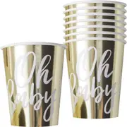 Ginger Ray Oh Baby Paper Cups (Pack of 8)