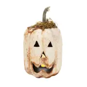 Halloween White 5x3 in. Paper Mache Tealight Candle Cover Jack-o-Lantern