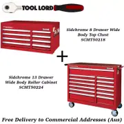 Sidchrome Large WideBody Top Chest & Roller Cab Tool Box SCMT50224 & SCMT50218