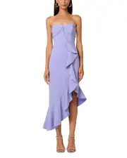 Liv Foster Asymmetric Ruffle Crepe Dress