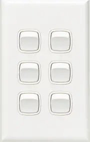HPM Excel 6 Gang Light Switch