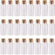 24PCS 10ml Glass Bottles Cork Stoppers DIY Decoration Mini Glass Vials Cork M...