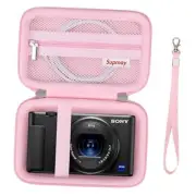 Hard Travel Case for Sony ZV-1F / ZV-1 / ZV-1 II Digital Camera, Storage Pink