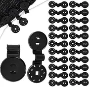 50PCS Shade Cloth Clips, Shade Cloth Heavy Duty Lock Grip,Shade Cloth Plastic Clips Windproof Awning, Greenhouse Shade Cloth Fix Clamp Tent Clips Accessory for Garden Netting Sun Shade Net (Black)