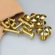 10mm Binding Screw Rivets Solid Brass Nail Studs Leathercraft Accessories 10Pcs
