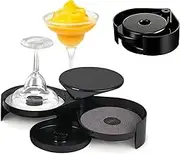 3 Tier Bar Glass Rimmer Bartender Tool with Sponge,Margarita Salt Rimmer,Margarita Salt Rimmer Set,Salt Box Spice Container,Bar Tools,Bartender Accessories