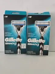 2 New Gillette Mach3 1 Razor And 1 Cartridge
