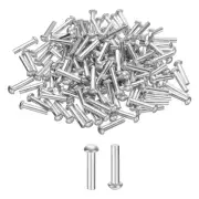 150Pcs Brazier Head Solid Aluminum Rivets, M4 x 18mm Tubular Rivets