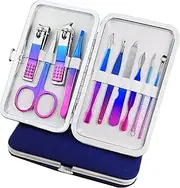 Manicure Set,Men Women Nail Clipper Set,10 Pieces,Stainless Steel Nail Kit Manicure Kit. Personal Care Pedicure,Nail Tool Set Care Grooming kit with Portable
